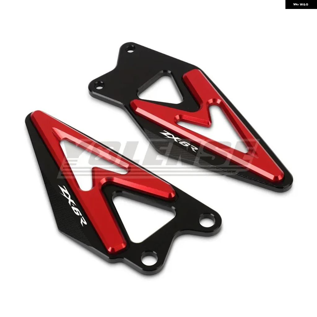 並行輸入品カワサキ ZX-6R ZX6R 2019-24 2025 オートバイ バイク フットレスト ヒールガード コーブ リアセット フットレスト ペグ プロテクターの画像