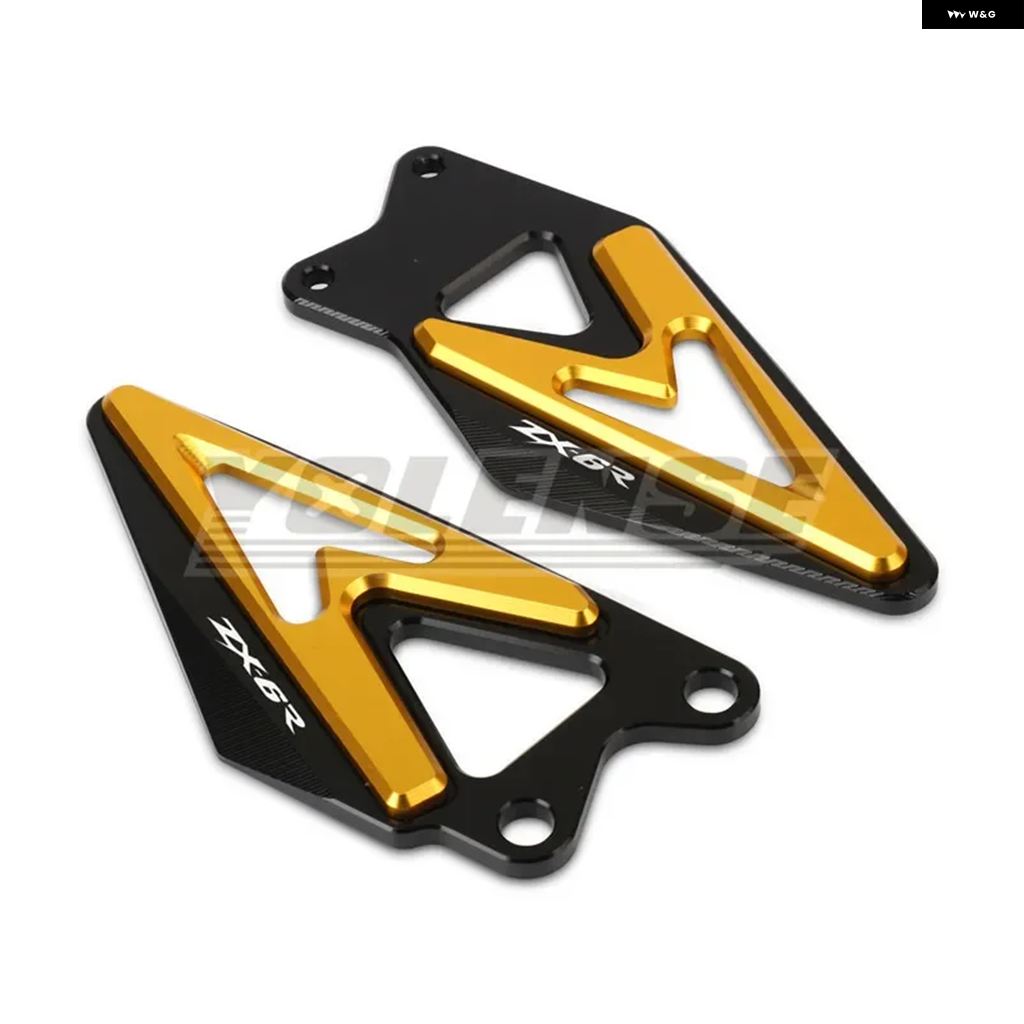 並行輸入品カワサキ ZX-6R ZX6R 2019-24 2025 オートバイ バイク フットレスト ヒールガード コーブ リアセット フットレスト ペグ プロテクターの画像
