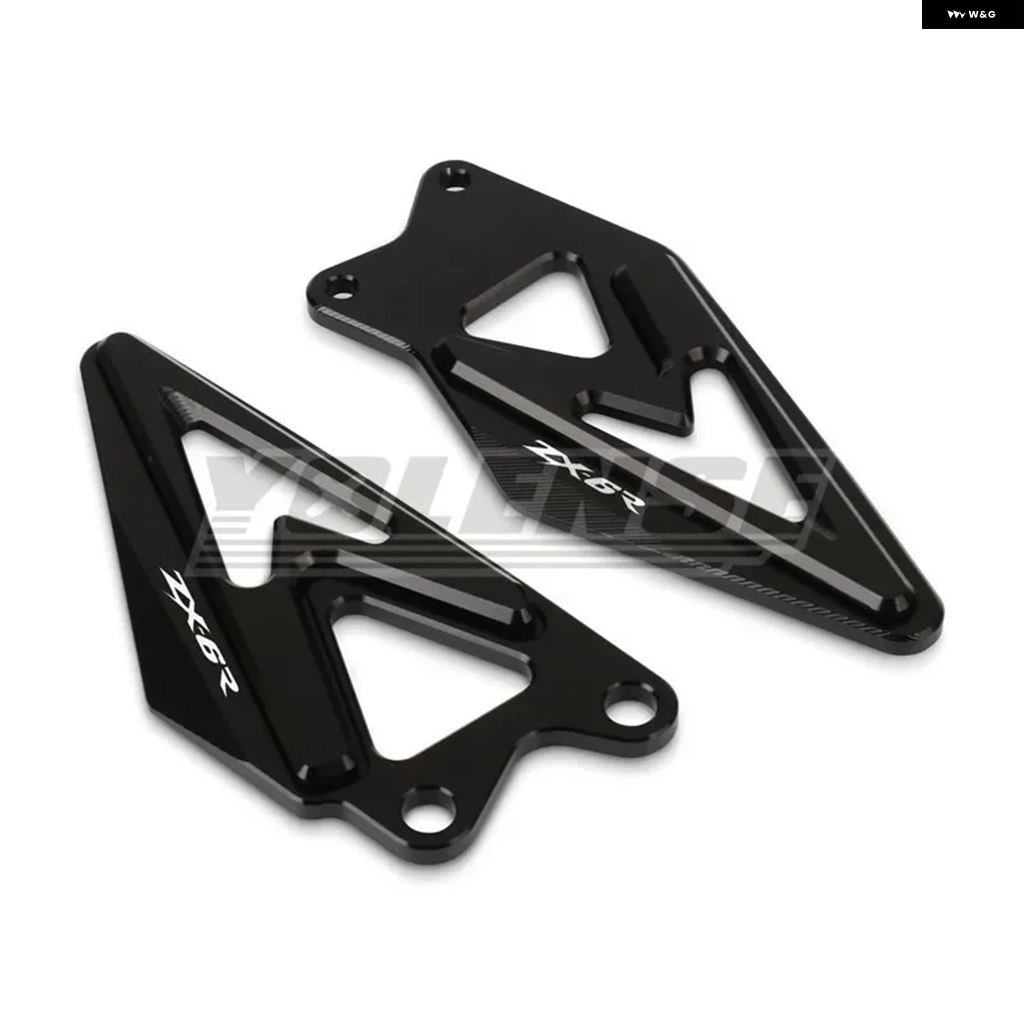 並行輸入品カワサキ ZX-6R ZX6R 2019-24 2025 オートバイ バイク フットレスト ヒールガード コーブ リアセット フットレスト ペグ プロテクターの画像