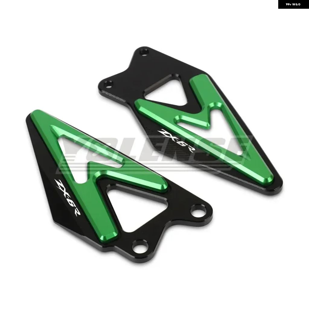 並行輸入品カワサキ ZX-6R ZX6R 2019-24 2025 オートバイ バイク フットレスト ヒールガード コーブ リアセット フットレスト ペグ プロテクターの画像