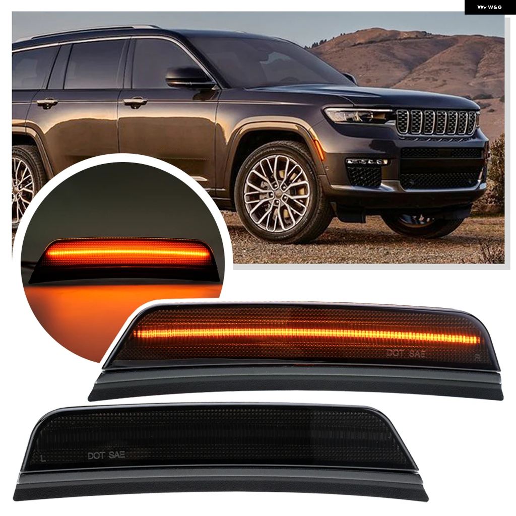 並行輸入品2X フロントホイールサイド マーカーライト JEEP GRAND CHEROKEE L WL 2021-24 ウィンカーライト アクセサリーの画像