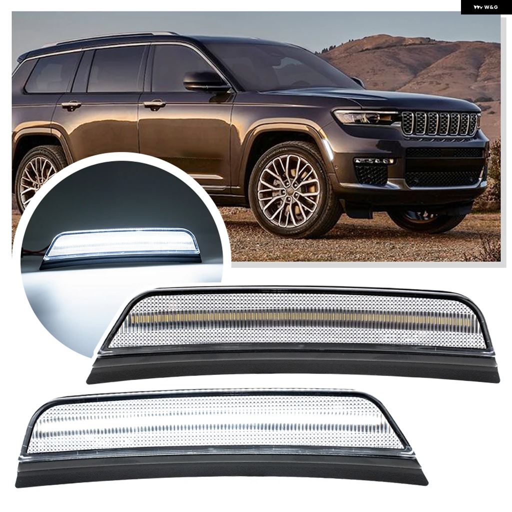 並行輸入品2X フロントホイールサイド マーカーライト JEEP GRAND CHEROKEE L WL 2021-24 ウィンカーライト アクセサリーの画像