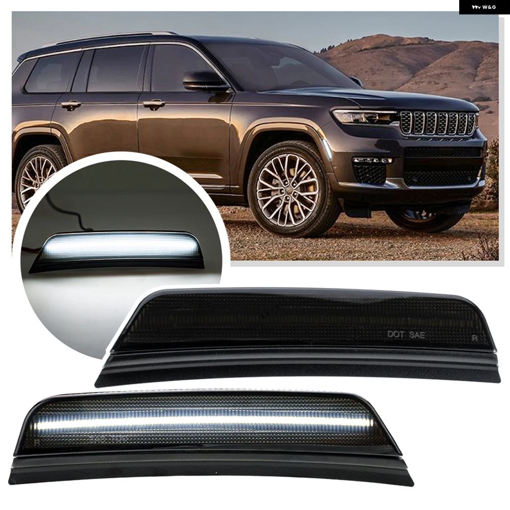 並行輸入品2X フロントホイールサイド マーカーライト JEEP GRAND CHEROKEE L WL 2021-24 ウィンカーライト アクセサリーの画像