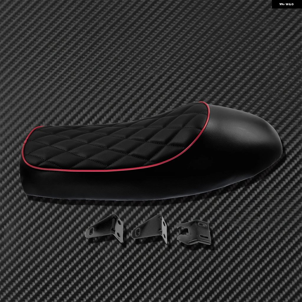 並行輸入品オートバイ バイク カフェレーサー シート ヴィンテージ クッション ハンプサドル フラットシート ホンダ CB CL GN CB125S CB200 CB350 CB400の画像