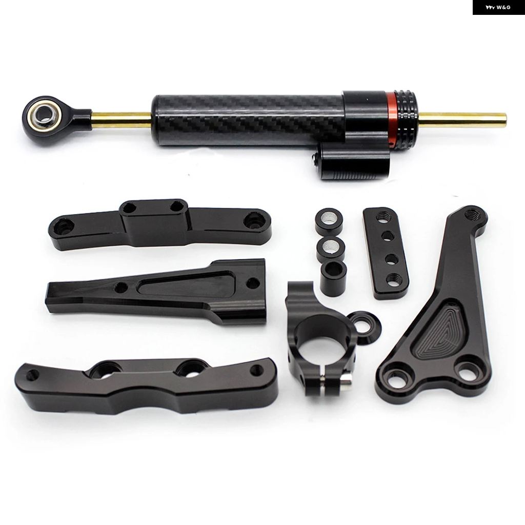 並行輸入品ホンダ CB650F CB 650F 2014 2015 2016 2018 2019 ファイバーカーボン オートバイ バイク スタビライザー ステアリング ダンパー ブラケットの画像
