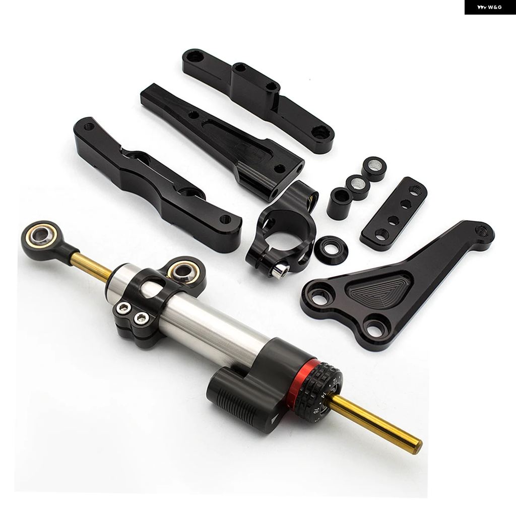 並行輸入品ホンダ CB650F CB 650F 2014 2015 2016 2018 2019 ファイバーカーボン オートバイ バイク スタビライザー ステアリング ダンパー ブラケットの画像
