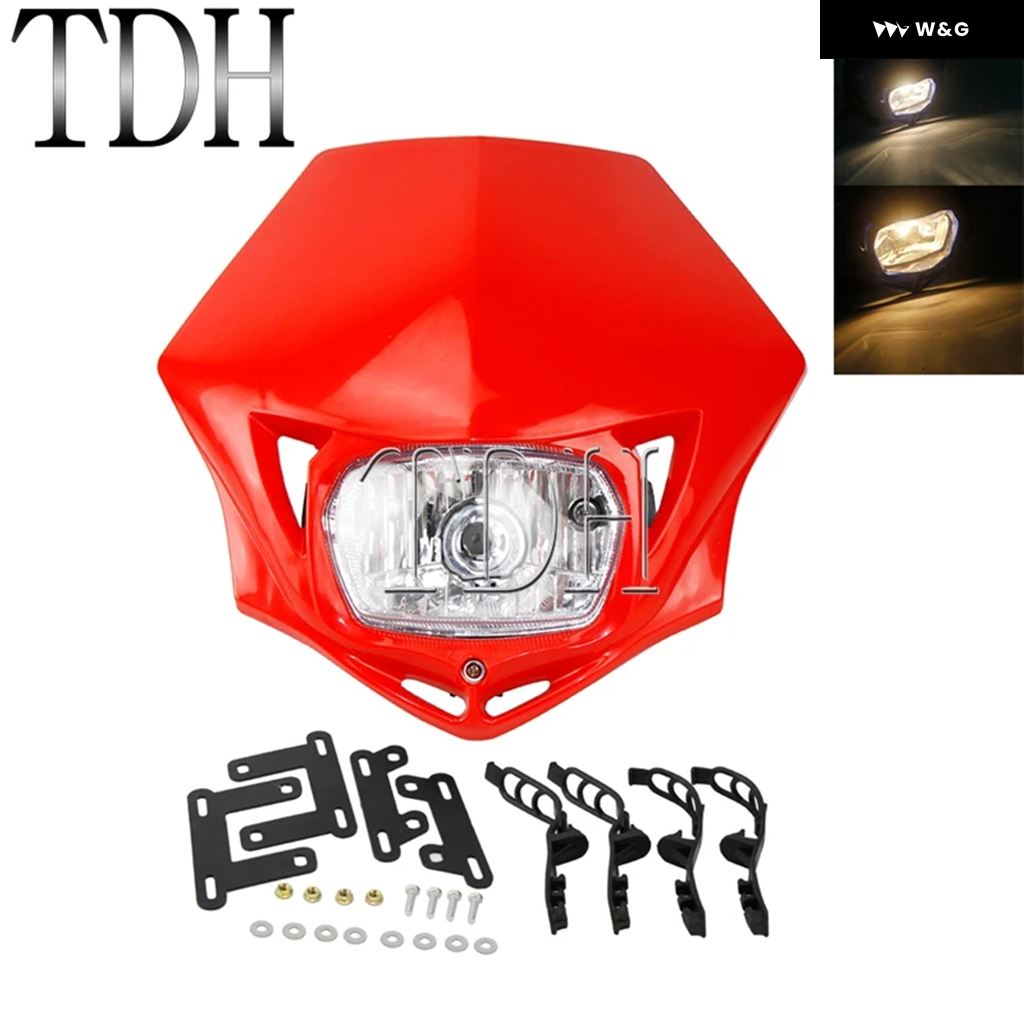 並行輸入品オートバイ バイク LED ヘッドライト フェアリング ダート オートバイ バイク ヘッドランプ マスク デュアルスポーツ ホンダ 250X 450X 230Fの画像