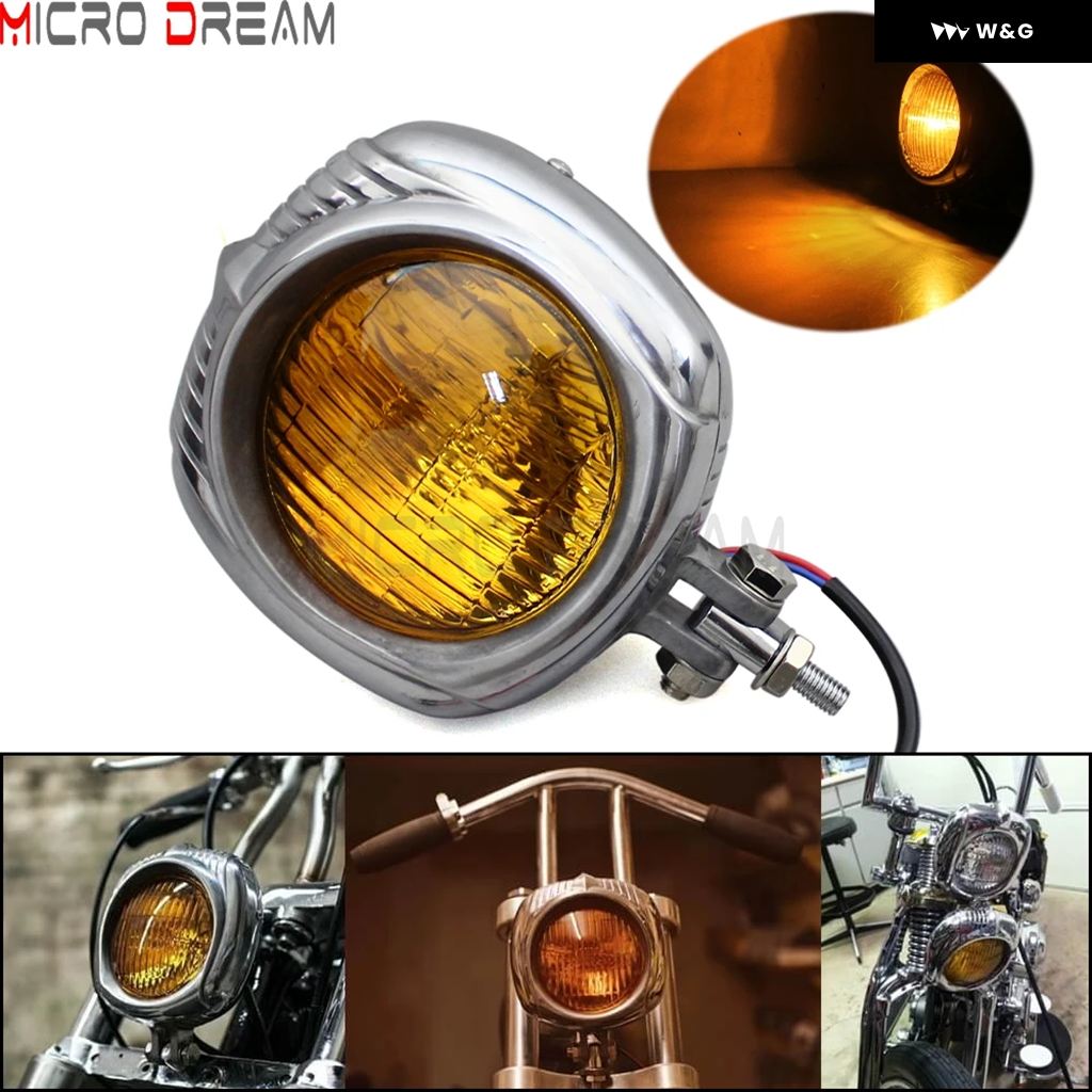 ブランド登録なし - 並行輸入品自動二輪車 自動二輪車 12V エレクトロライン ヴィンテージ レトロ 真四角 前照灯 シールドビーム 上端照明ランプ ホンダ ハーレー チョッ