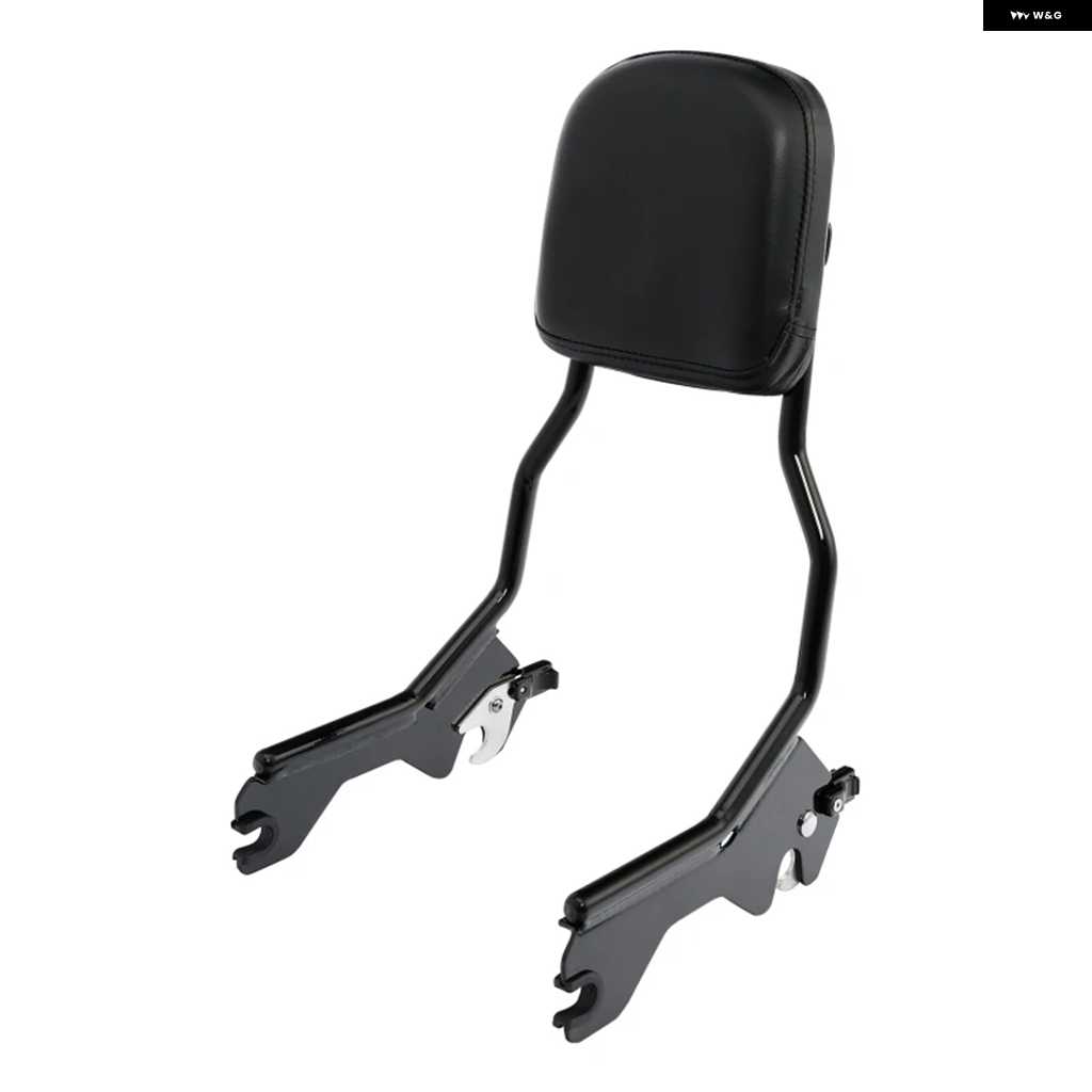 並行輸入品シーシーバー アップライト バックレスト パッド 付き ハーレー ローライダー スポーツグライド FXLR FXLRS FLSB 2018-24_2