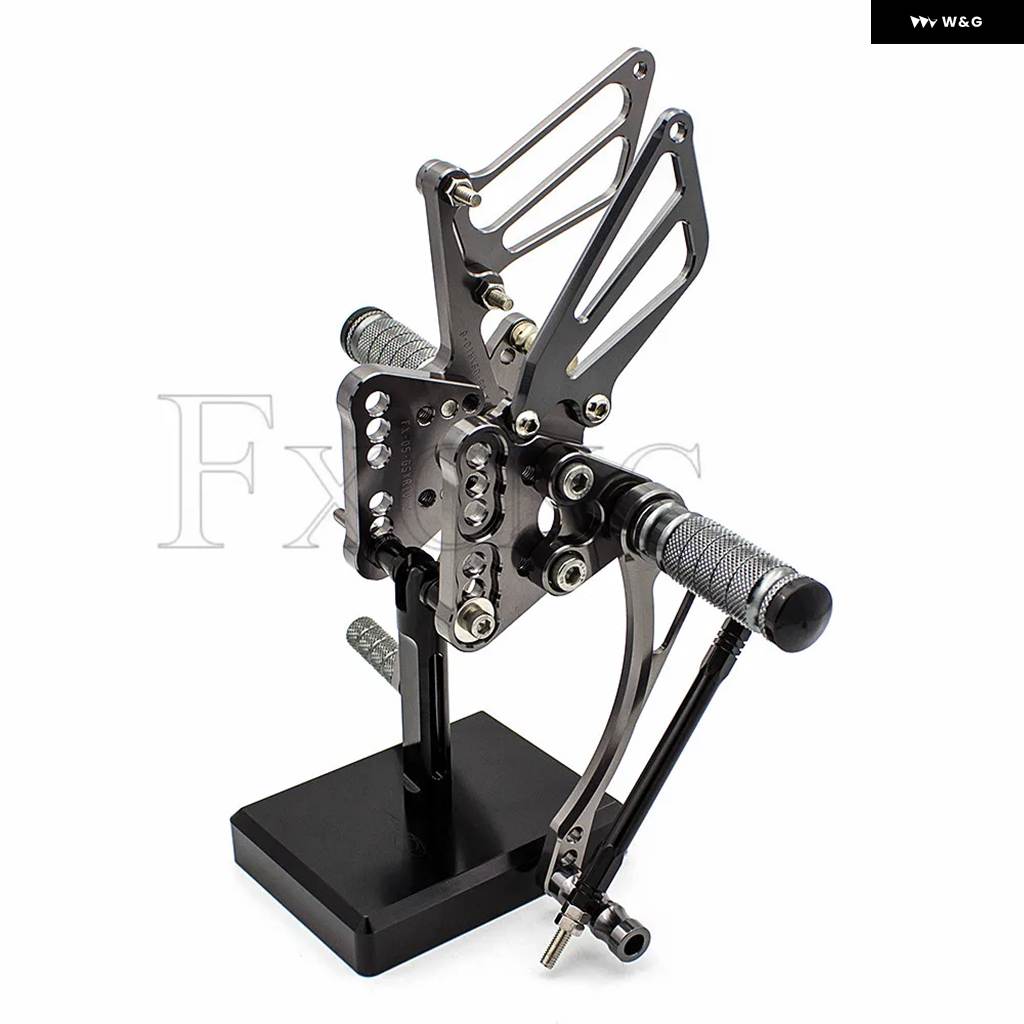 並行輸入品スズキ GSXR1000 K5 K6 2005-2006 オートバイ リアセット フットレスト フットペグ CNC 合金 ペダル リアセット_6