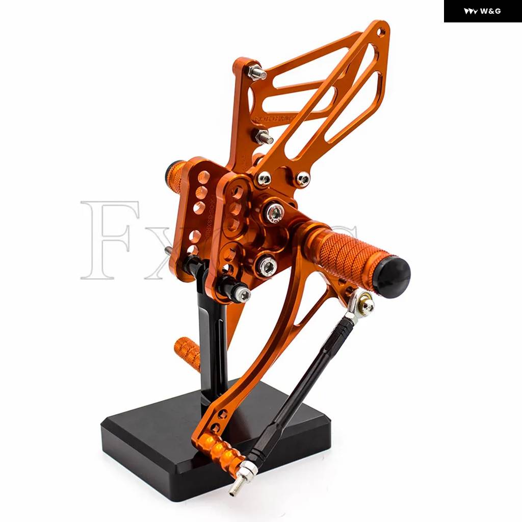 並行輸入品スズキ GSXR1000 K5 K6 2005-2006 オートバイ リアセット フットレスト フットペグ CNC 合金 ペダル リアセット_7