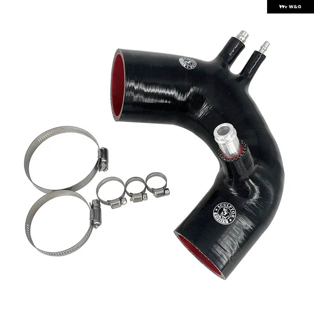 Forge 黒　シリコン インテークホース　アバルト　500 IHI用 並行輸入品交換部品 アバルト 500 595 IHI ターボ シリコンインテーク