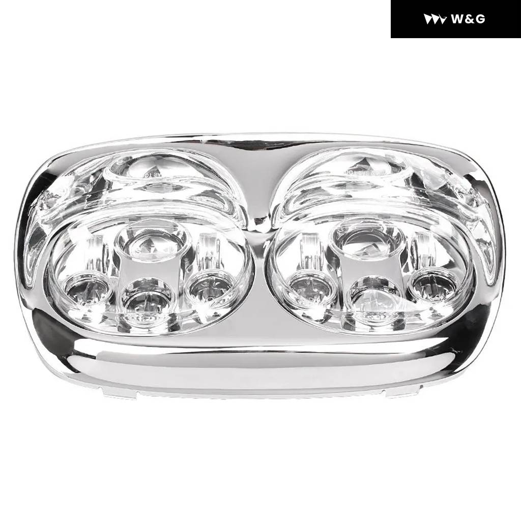ロードグライド オートバイ バイク ヘッドライト 90W デュアル 5.75 LED ヘッドライト ロードグライド 2004-2013 DOT 承認済みの画像