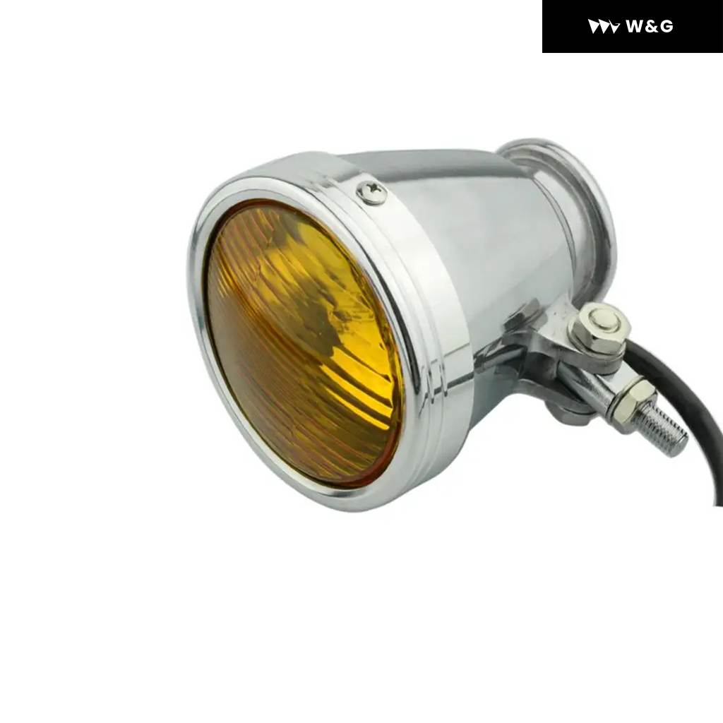 オートバイ バイク H4 60/55W レトロ ヘッドライト 4インチ ヘッドランプ ボトム マウント 汎用 ハーレー カフェ レカー ホンダ ヤマハ 汎用の画像