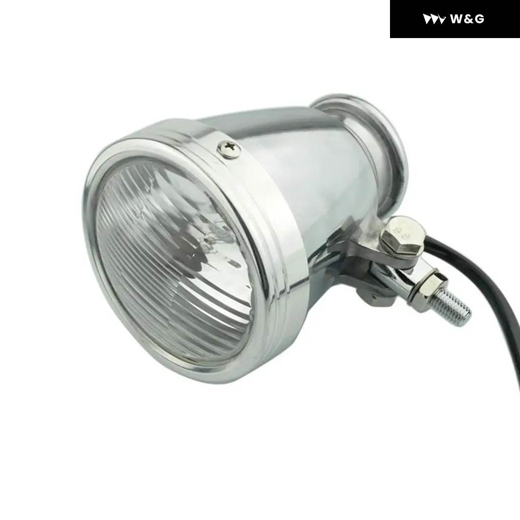 オートバイ バイク H4 60/55W レトロ ヘッドライト 4インチ ヘッドランプ ボトム マウント 汎用 ハーレー カフェ レカー ホンダ ヤマハ 汎用の画像