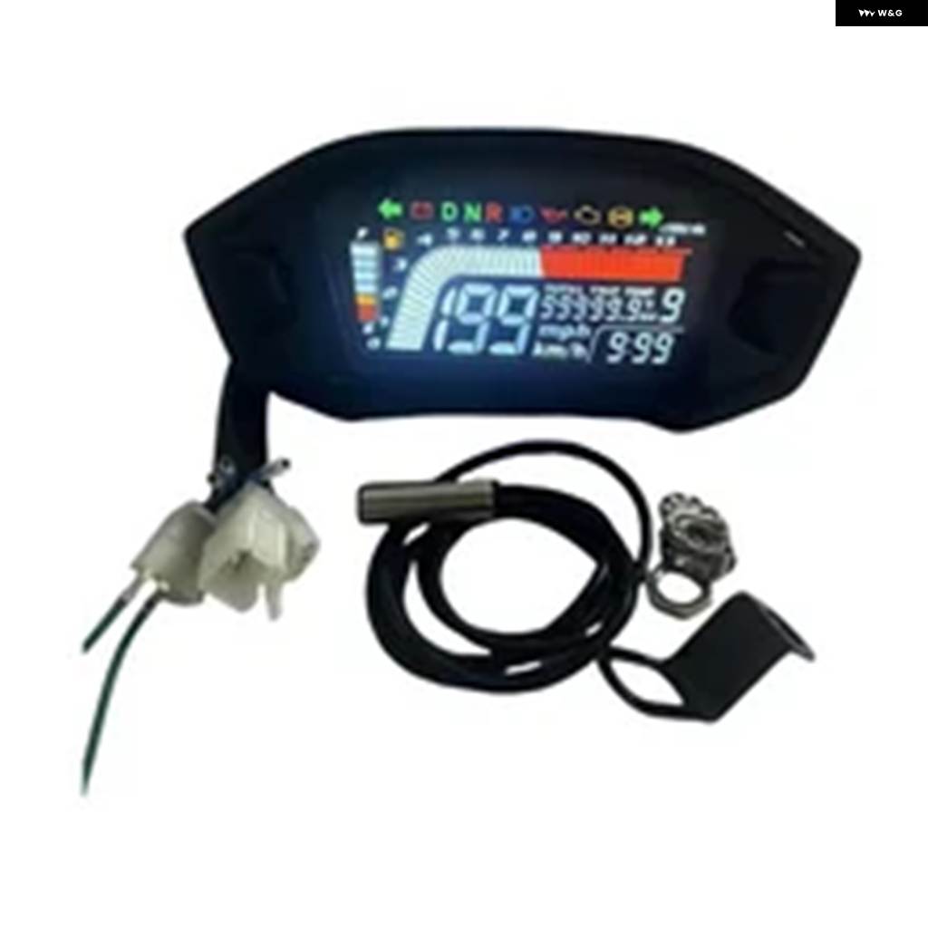 並行輸入品 バイク スピード メーター デジタルランニング距離計 オートバイ LCDランニング距離計 防水 スピードゲージ1 2 4気筒の画像