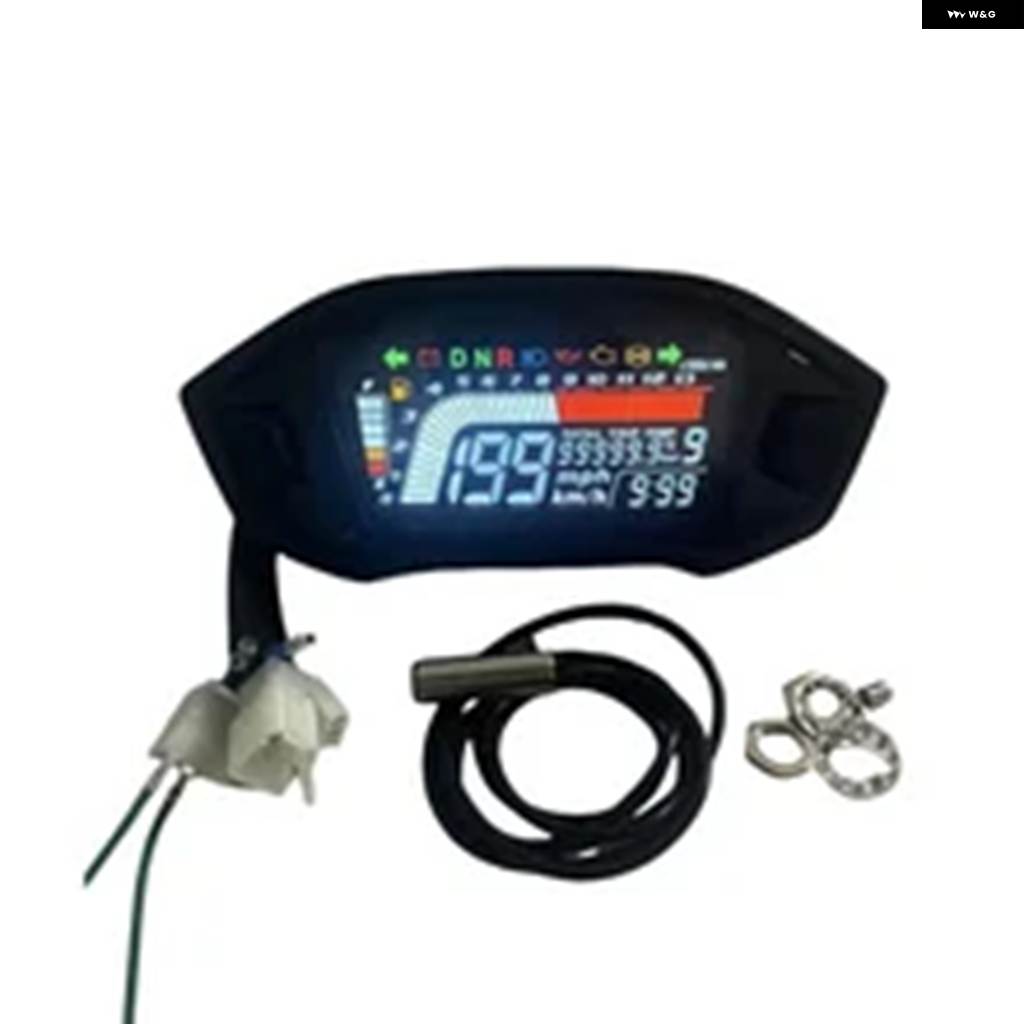 並行輸入品 バイク スピード メーター デジタルランニング距離計 オートバイ LCDランニング距離計 防水 スピードゲージ1 2 4気筒の画像
