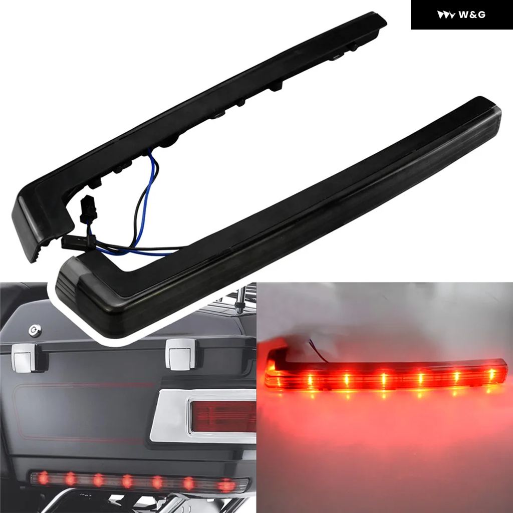 並行輸入品オートバイ バイク レッド/スモーク ツアーパック アクセント サイドマーカー パネル LED ライトランプ ハーレー ツーリング 2006-2022 2023の画像