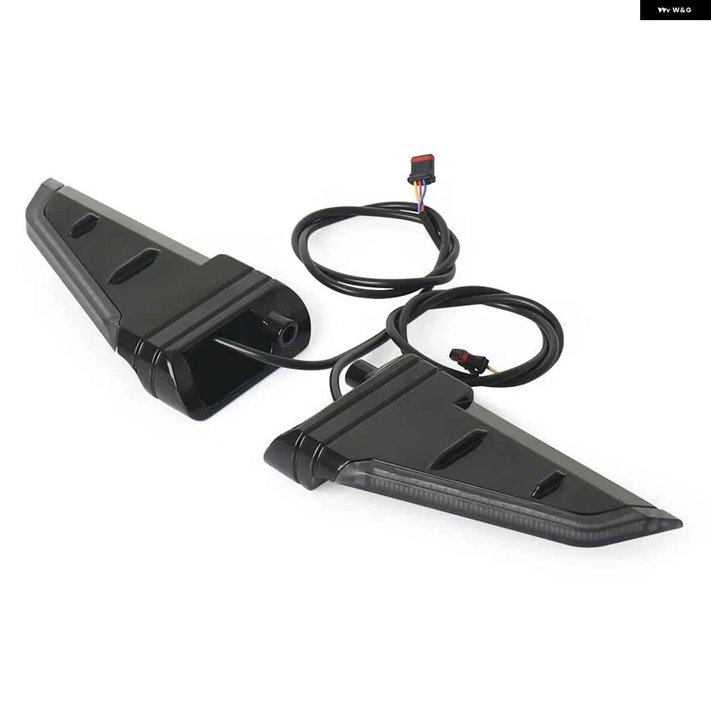 並行輸入品ハーレー ロードグライド FLTRX FLTRK FLTRU 2015-2023 オートバイ バイク サイドLEDウィンカー 流れるライト ダブル点滅ランプ ブラック_1