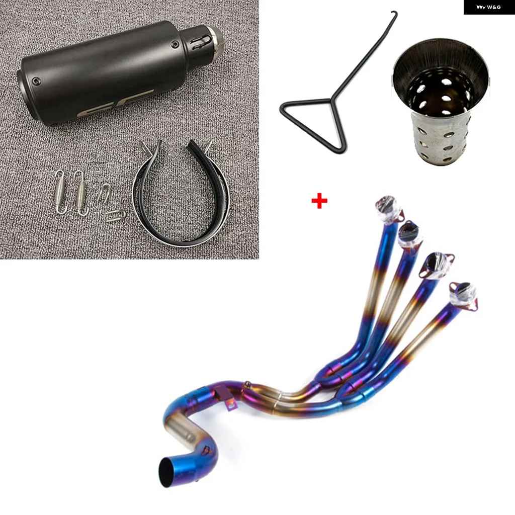 並行輸入品オートバイ バイク フル システム マフラースリップオンフロント パイプ カスタム フロント パイプ ホンダ CBR650R CB650R CB650F CBR650Fの画像
