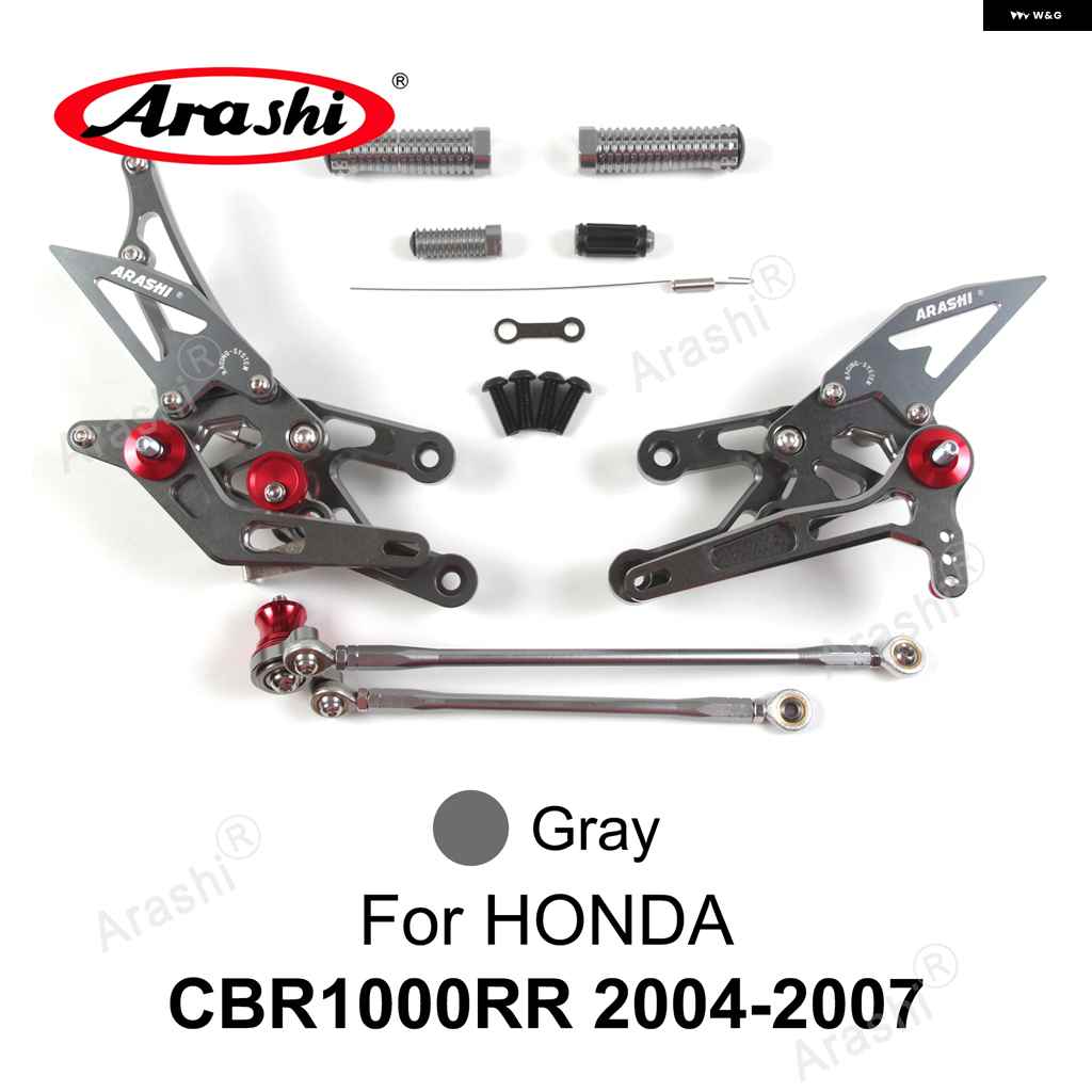 並行輸入品1セット ホンダ CBR1000RR 2004 - 2020 CNC調整可能 フットレスト リアセット フットペグ CBR1000 2008-11_8