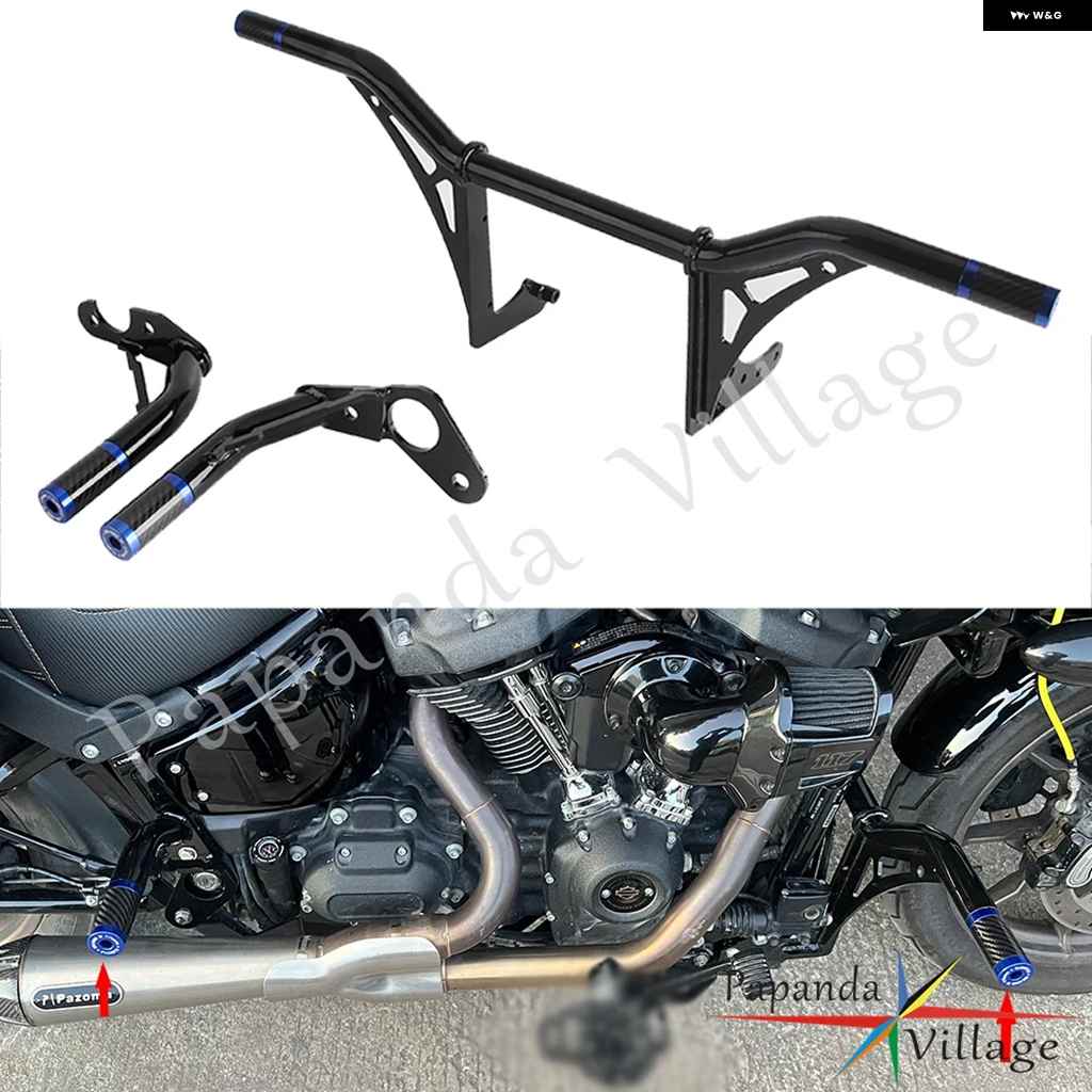 並行輸入品クラッシュ バー エンジン バンパー ガード クラッシュ スタント クラッシュ バー エンジン フレーム プロテクター ハーレー ソフテイル ロー_5
