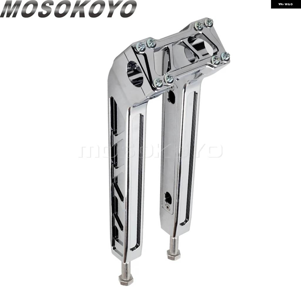 並行輸入品CNC オートバイ 4インチ 6インチ 8インチ 高さライザー ハンドルバー クランプ ハーレー ダイナ ソフテイル スタンダード ヘリテージ シルムの画像