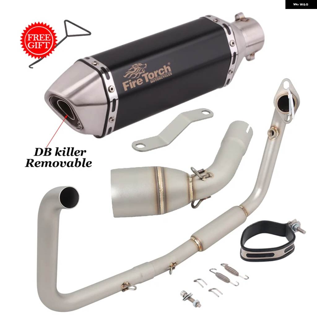 並行輸入品 スリップオン ベネリ TNT125 TNT135 TNT 125 135 2017 - 2022 モトサイクル排気 システム フロントミドルリンク パイプ_5