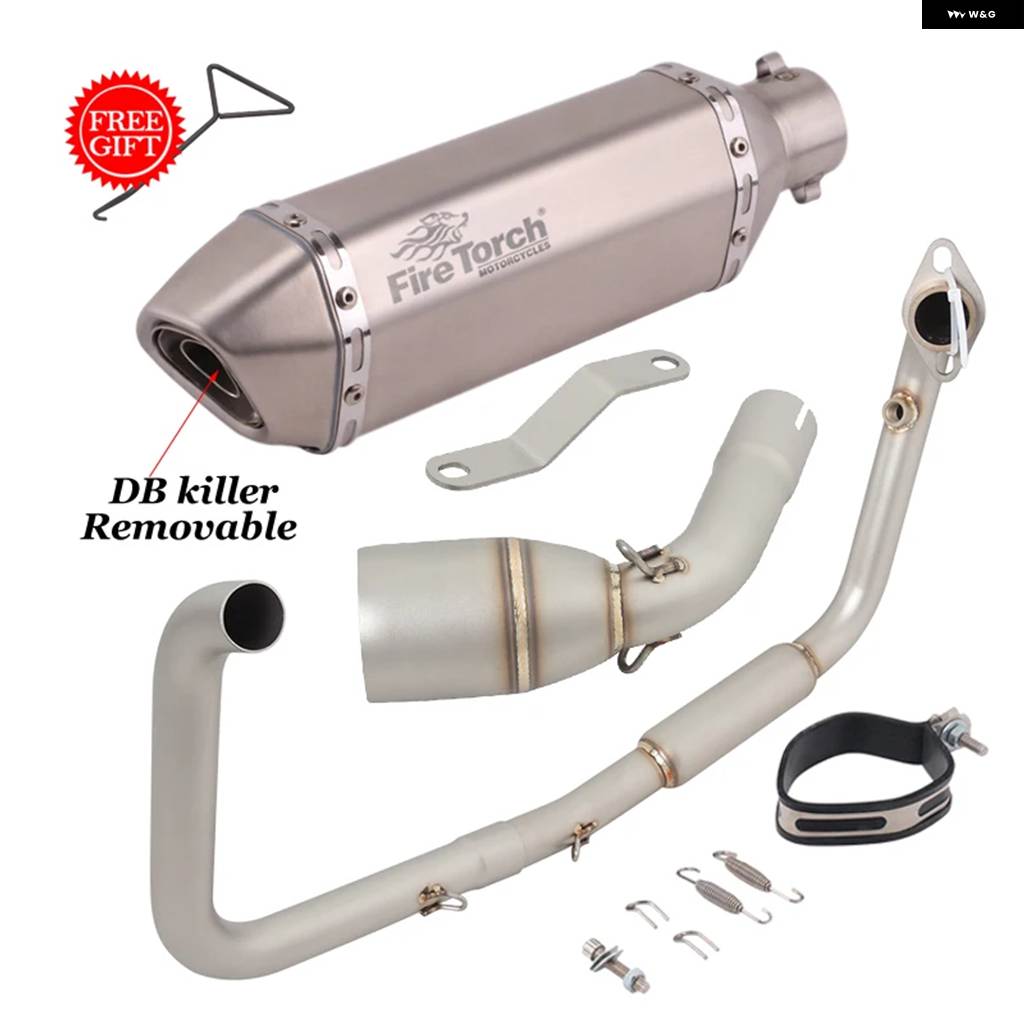 並行輸入品 スリップオン ベネリ TNT125 TNT135 TNT 125 135 2017 - 2022 モトサイクル排気 システム フロントミドルリンク パイプ_6