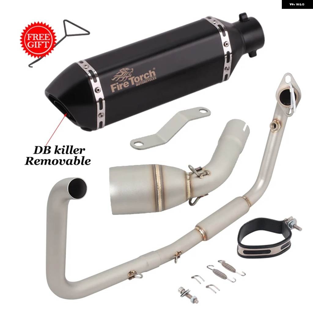 並行輸入品 スリップオン ベネリ TNT125 TNT135 TNT 125 135 2017 - 2022 モトサイクル排気 システム フロントミドルリンク パイプ_7