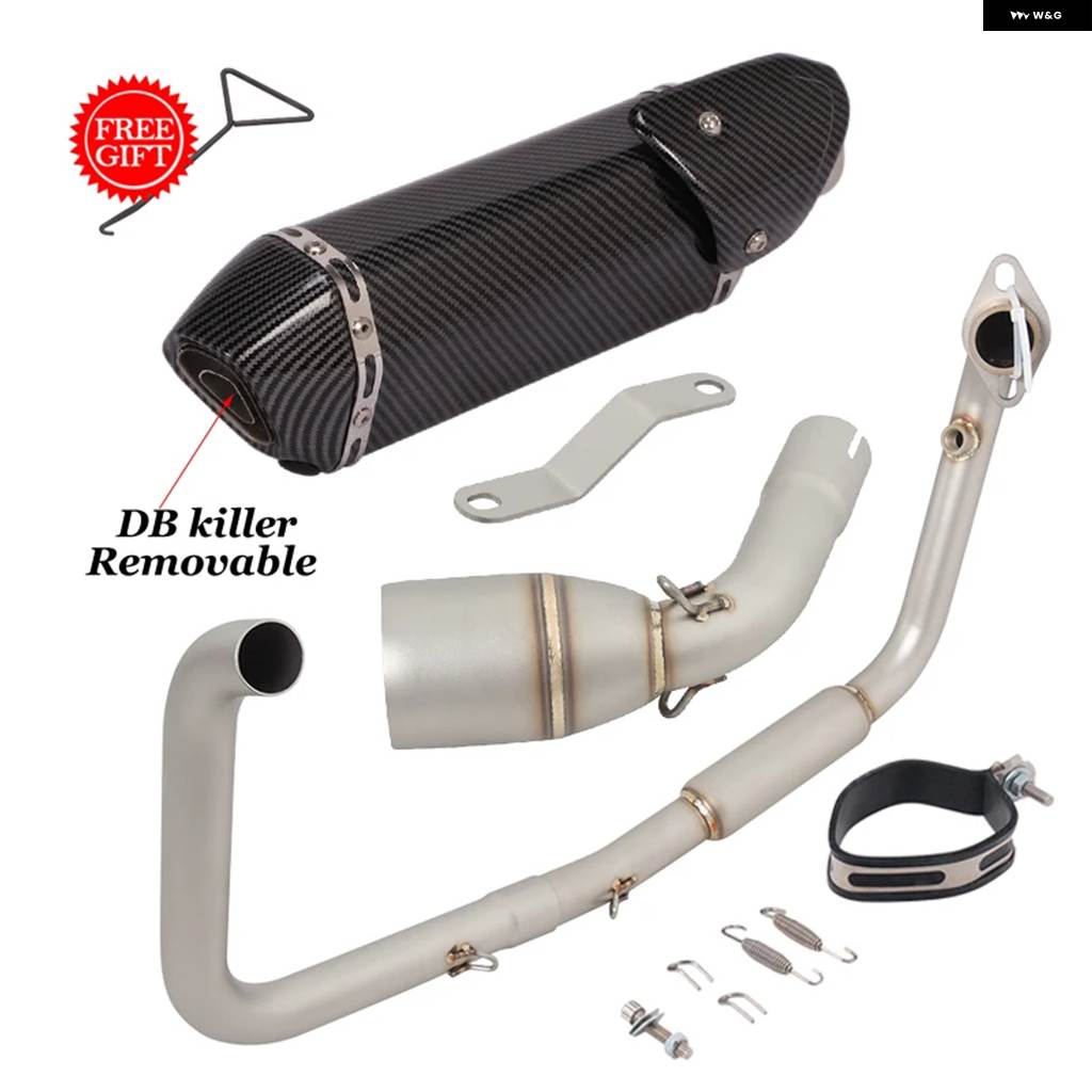 並行輸入品 スリップオン ベネリ TNT125 TNT135 TNT 125 135 2017 - 2022 モトサイクル排気 システム フロントミドルリンク パイプ_8