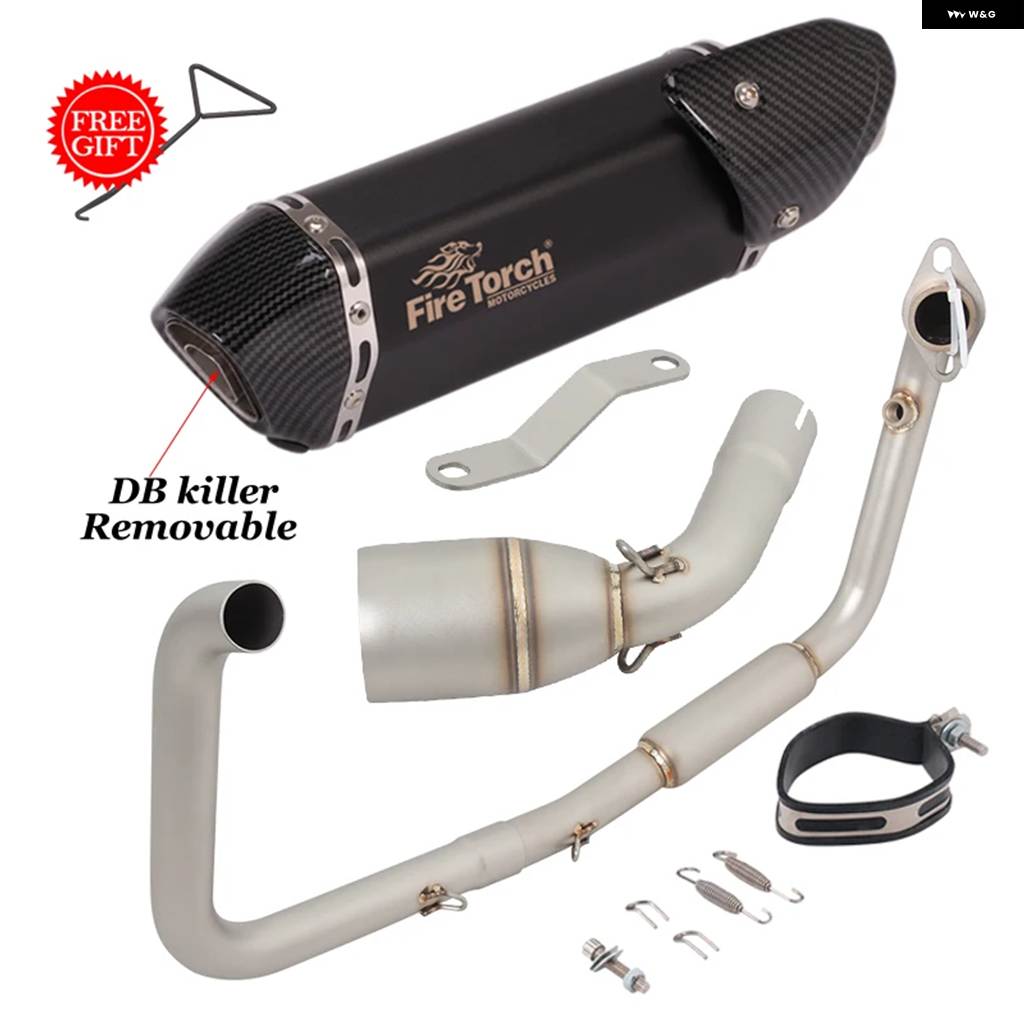 並行輸入品 スリップオン ベネリ TNT125 TNT135 TNT 125 135 2017 - 2022 モトサイクル排気 システム フロントミドルリンク パイプ_10