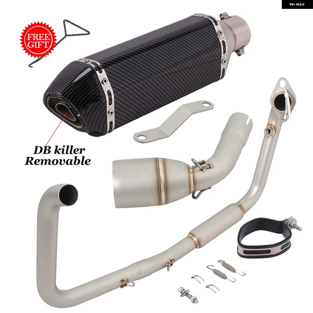 並行輸入品 スリップオン ベネリ TNT125 TNT135 TNT 125 135 2017 - 2022 モトサイクル排気 システム フロントミドルリンク パイプ_3