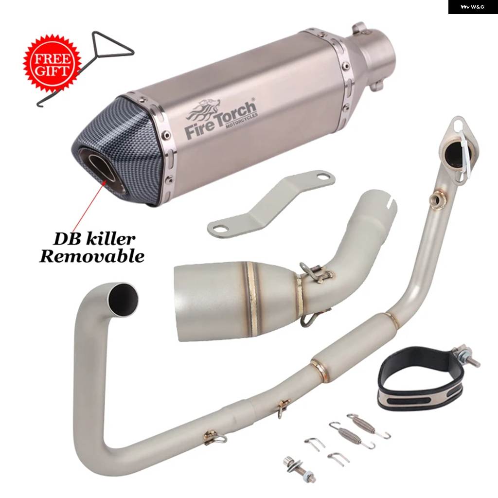 並行輸入品 スリップオン ベネリ TNT125 TNT135 TNT 125 135 2017 - 2022 モトサイクル排気 システム フロントミドルリンク パイプ_4