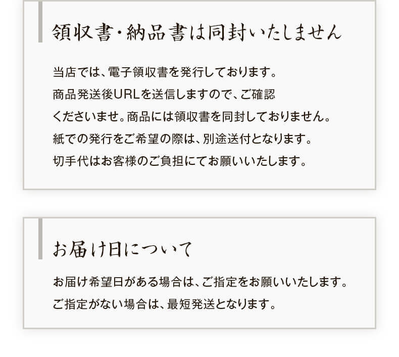 お届け日について
