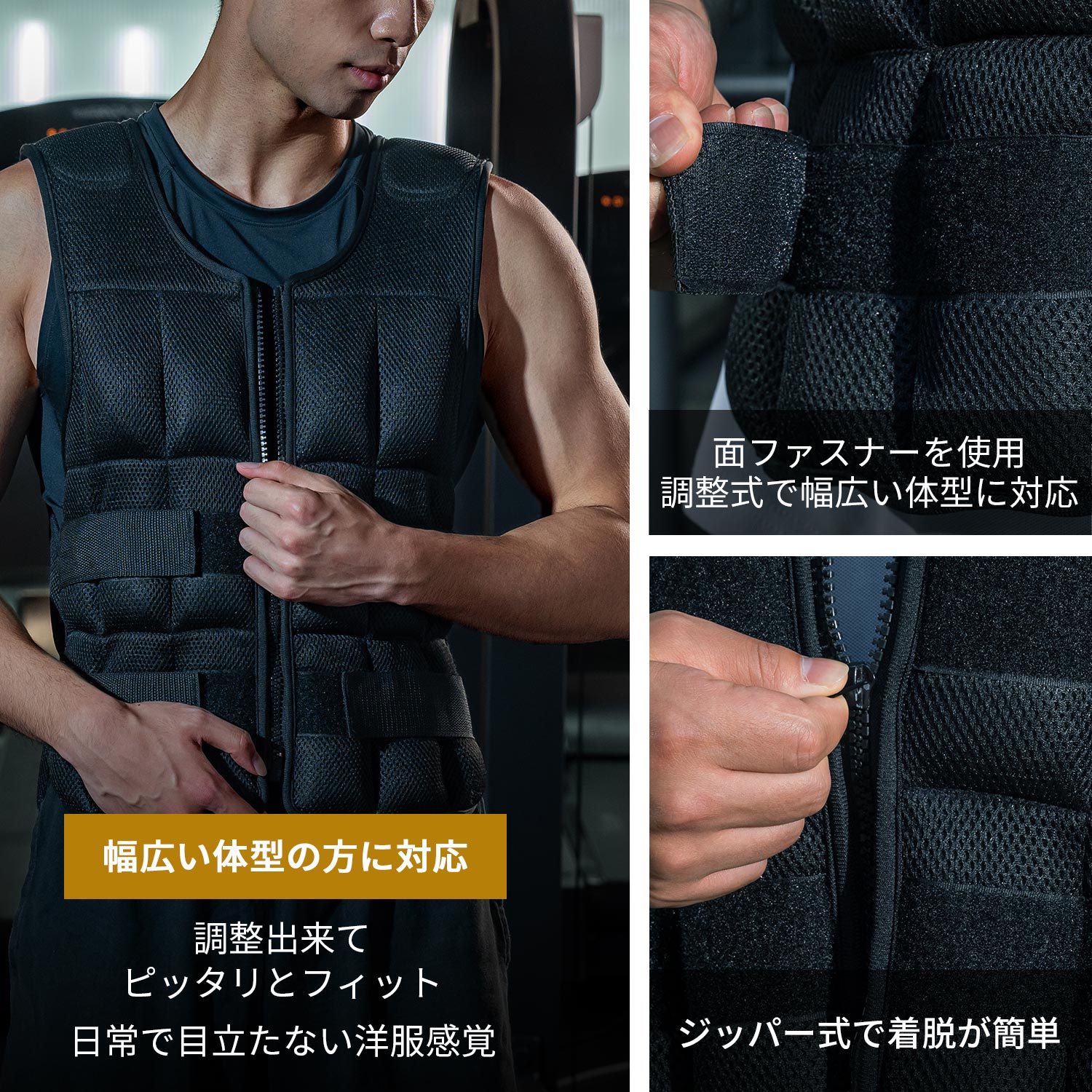 AIFY ウエイトベスト 10kg ウェイトベスト 重り ジャケット ダンベル