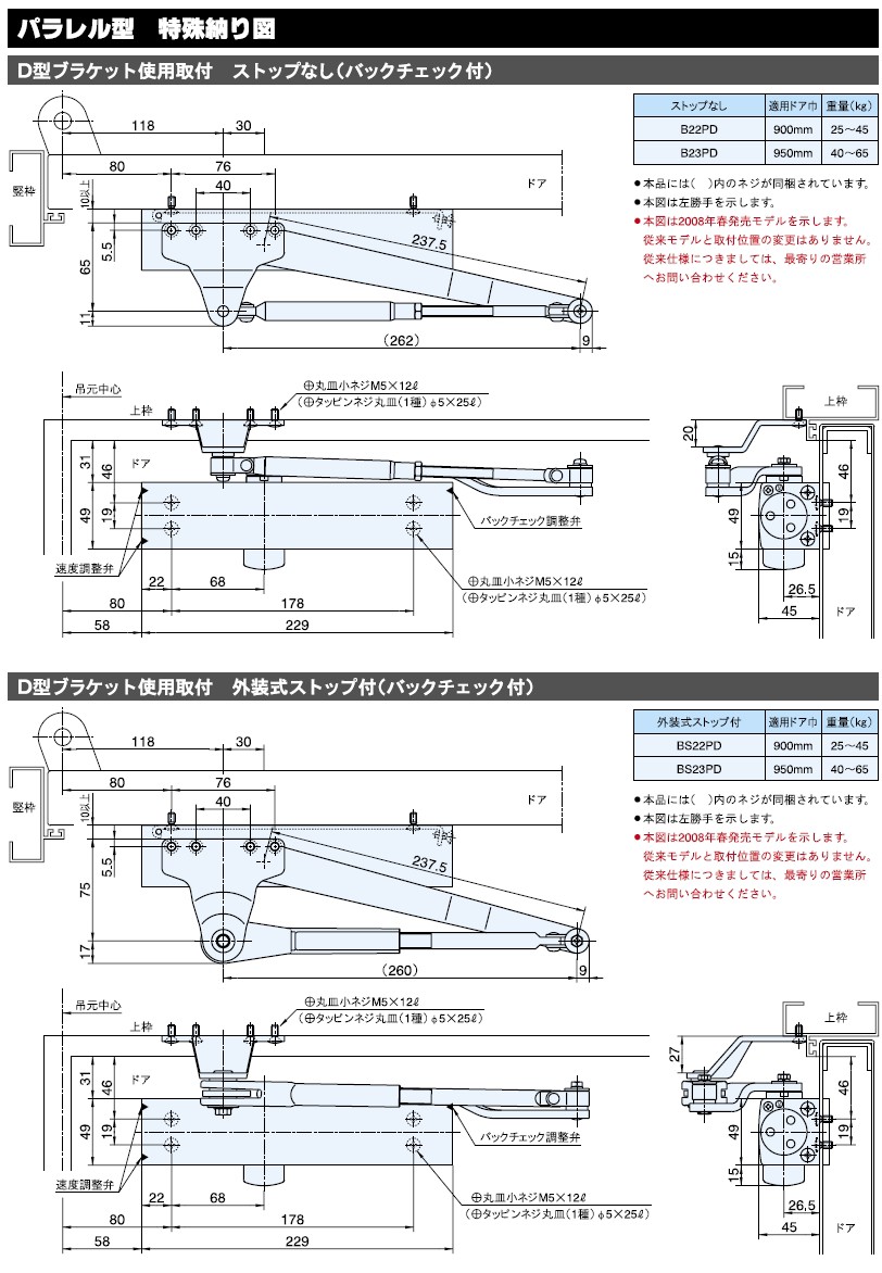 送料無料 RYOBI リョービ ドアクローザー（ドアチェック） 20 SERIES