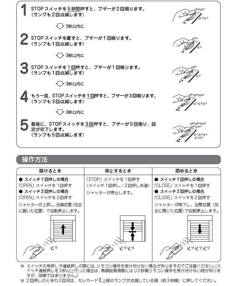 イナバ 文化シャッター 電動シャッター用リモコン セレカードIII 3点式リモコン 型式番号 STX0031 （文化シャッター製