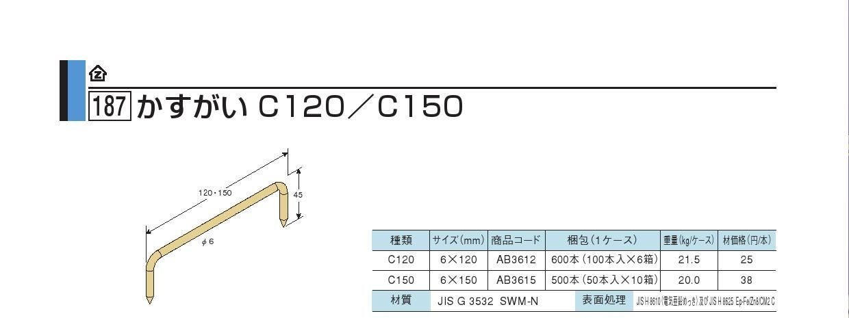 80％以上節約 タナカ Zかすがい C150 AB361500 50本 copycatguate.com