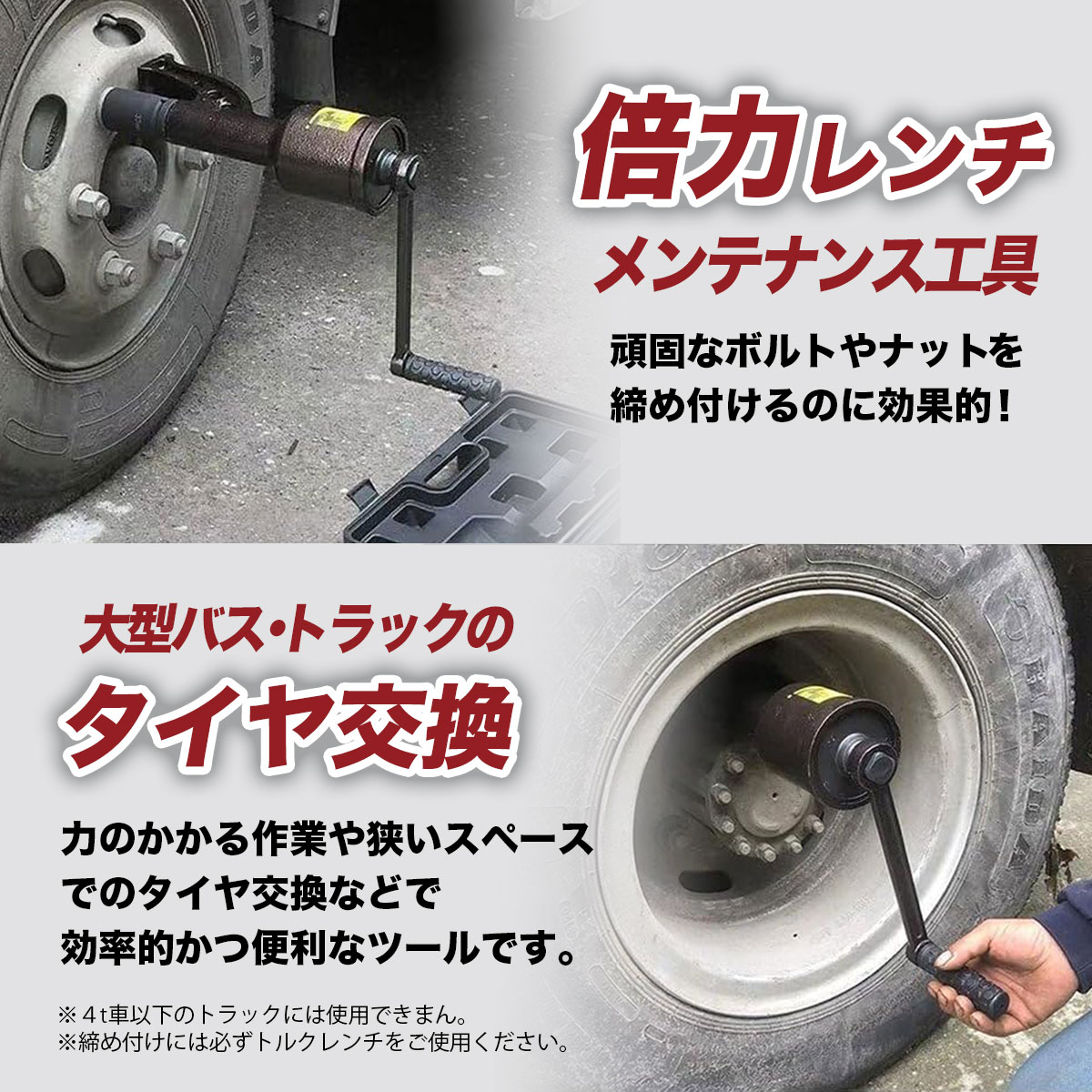 ギアレンチ 64倍 32mm/33mm TYPE-A 倍力レンチ 大型車 バス トラック用