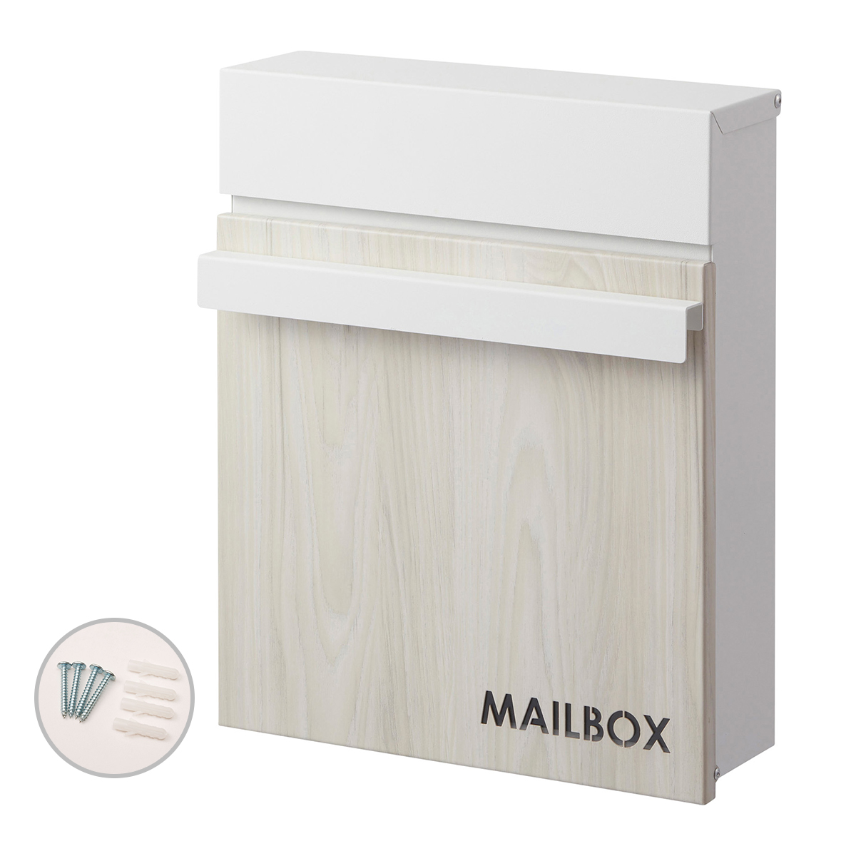 郵便ポストMAIL BOX スタイリッシュ シンプル スリム 薄型 デザイン 鍵