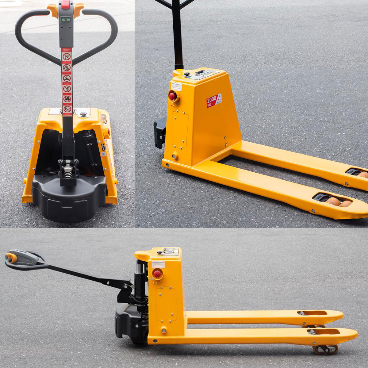 ハンドリフト　最大積載量2000kg 幅約550ｍｍ　1回のみ使用 電動ハンドリフト 電動走行 充電式 2t 最大積載重量 フォーク幅550mm