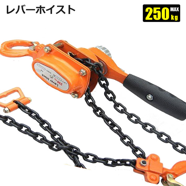 レバーホイスト 250kg クレーン チェーンブロック ウインチ トラックの