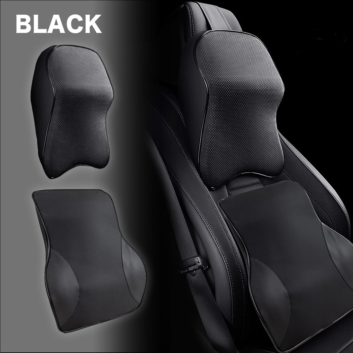 ネックパッド シートクッション YY-DK 低反発素材 カークッション 車用