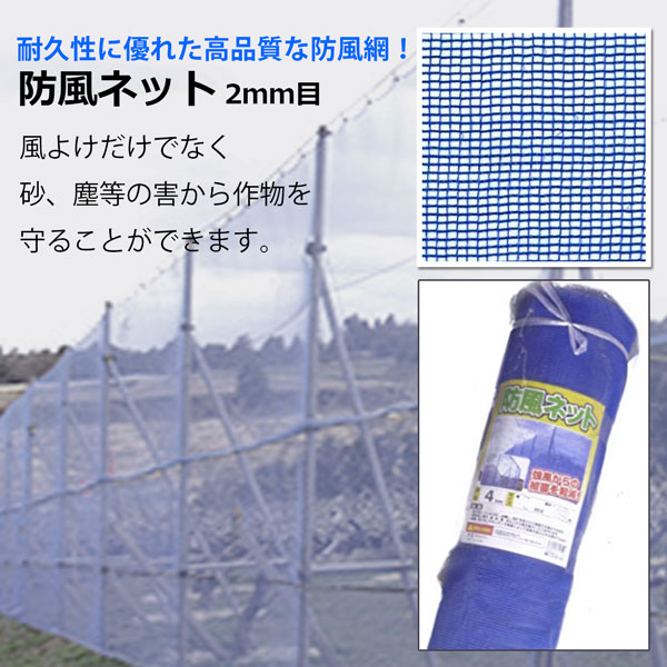 SHINSEI 防風ネット 2mm目 1m×50m 1本 ブルー 農業資材 園芸 家庭
