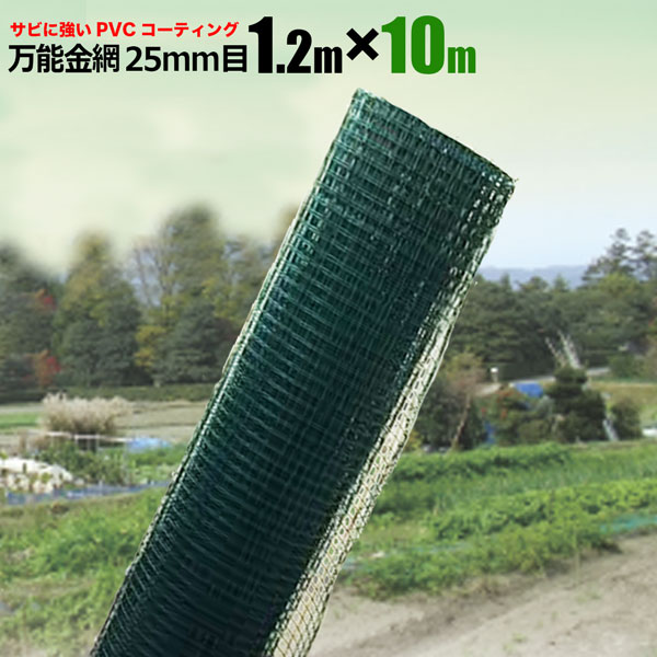 SHINSEI 万能金網 1.2m×10m 網目25mm ドッグラン フェンス 防獣