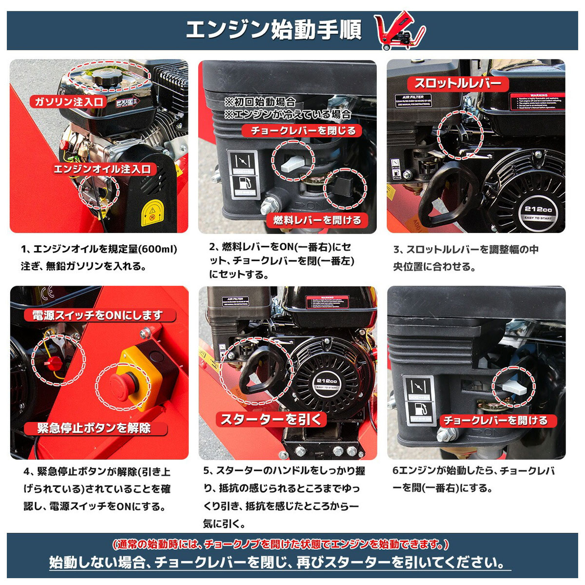 粉砕機 ウッドチッパー 7.5馬力 エンジン式 704B 排気量212CC 強力