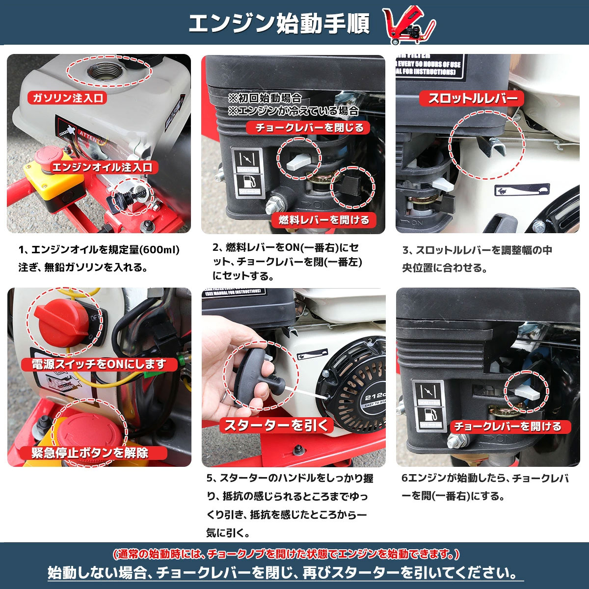 粉砕機 ウッドチッパー 7.5馬力エンジン式 排気量212CC 3色より選択 黒