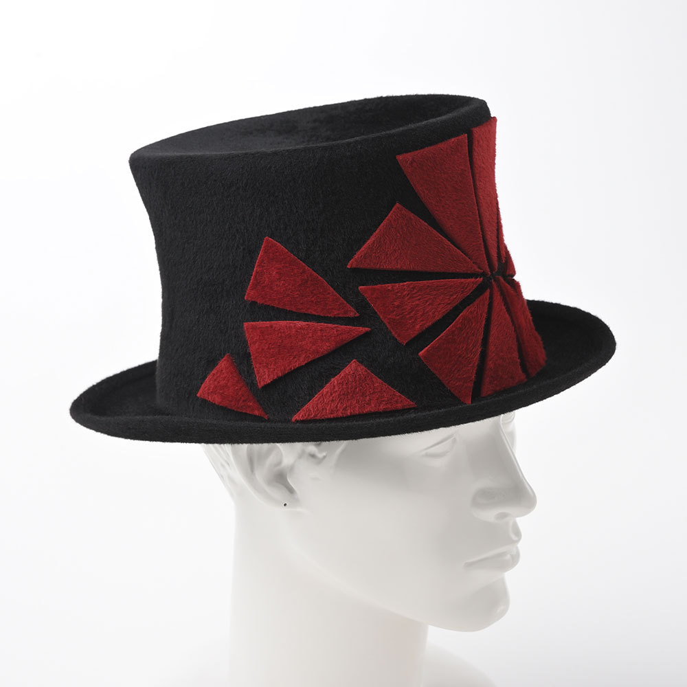 ANTHONY PETO シルクハット ラビットフェルト 帽子 メンズ レディース 秋 冬 おしゃれ TOP HAT MOSAIC（トップハット  モザイク） ブラック : apf007-black : メンズハット・帽子専門店 時谷堂 - 通販 - Yahoo!ショッピング