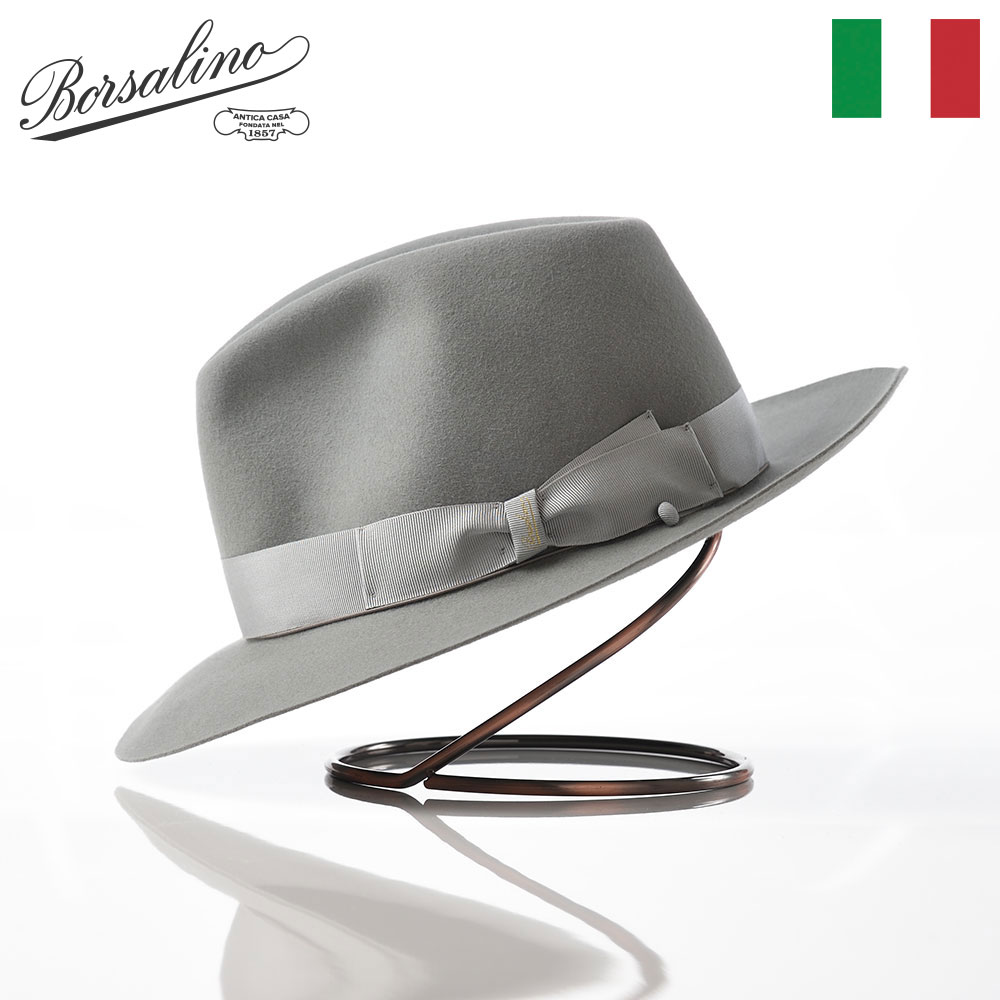 Borsalino 中折れハット フェルトハット メンズ 春夏 秋冬 軽量 薄手